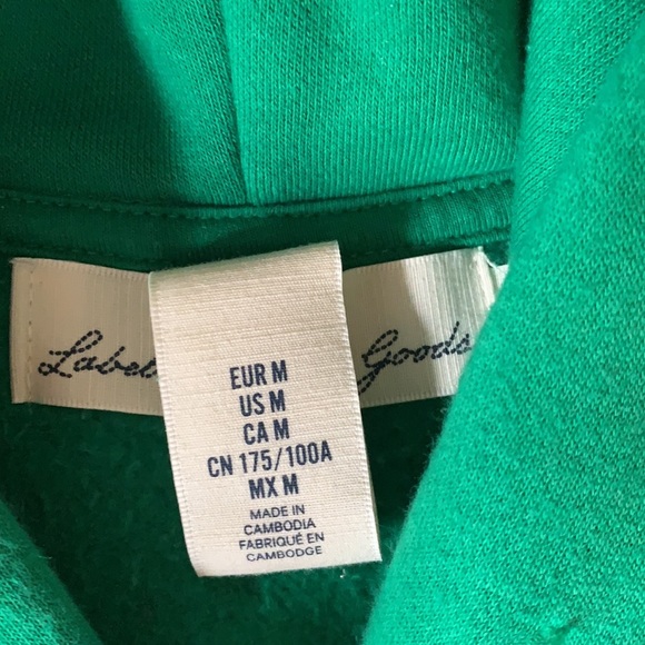 Mens H&M Green Graphic Hoodie - Picture 2 of 2